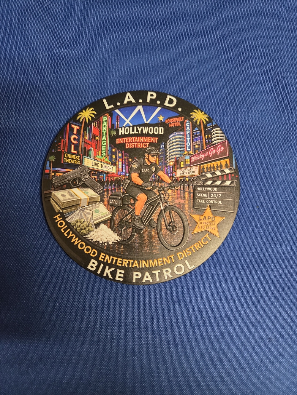 Los Angeles California Police Department Hollywood Division Bike Patch